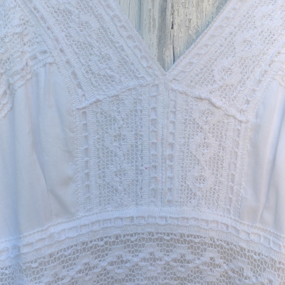 Vintage Boho White Tiered Dress - Picture 5 of 6